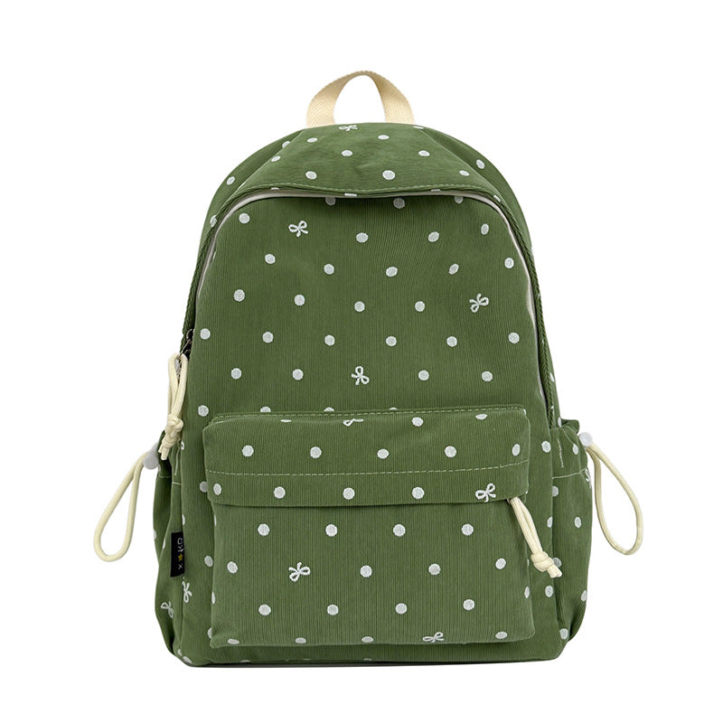 Casual Polka Dot Patterned Backpack LoungeYard — product view 5