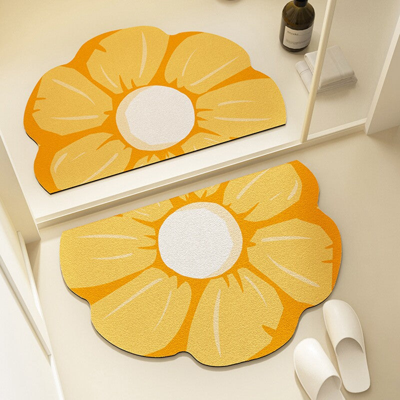 Floral Pattern Bath Mat LoungeYard — product view 4