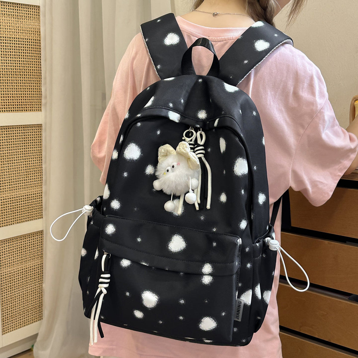 Cute Illustrated Character Backpack LoungeYard 1791205057 — product view 3
