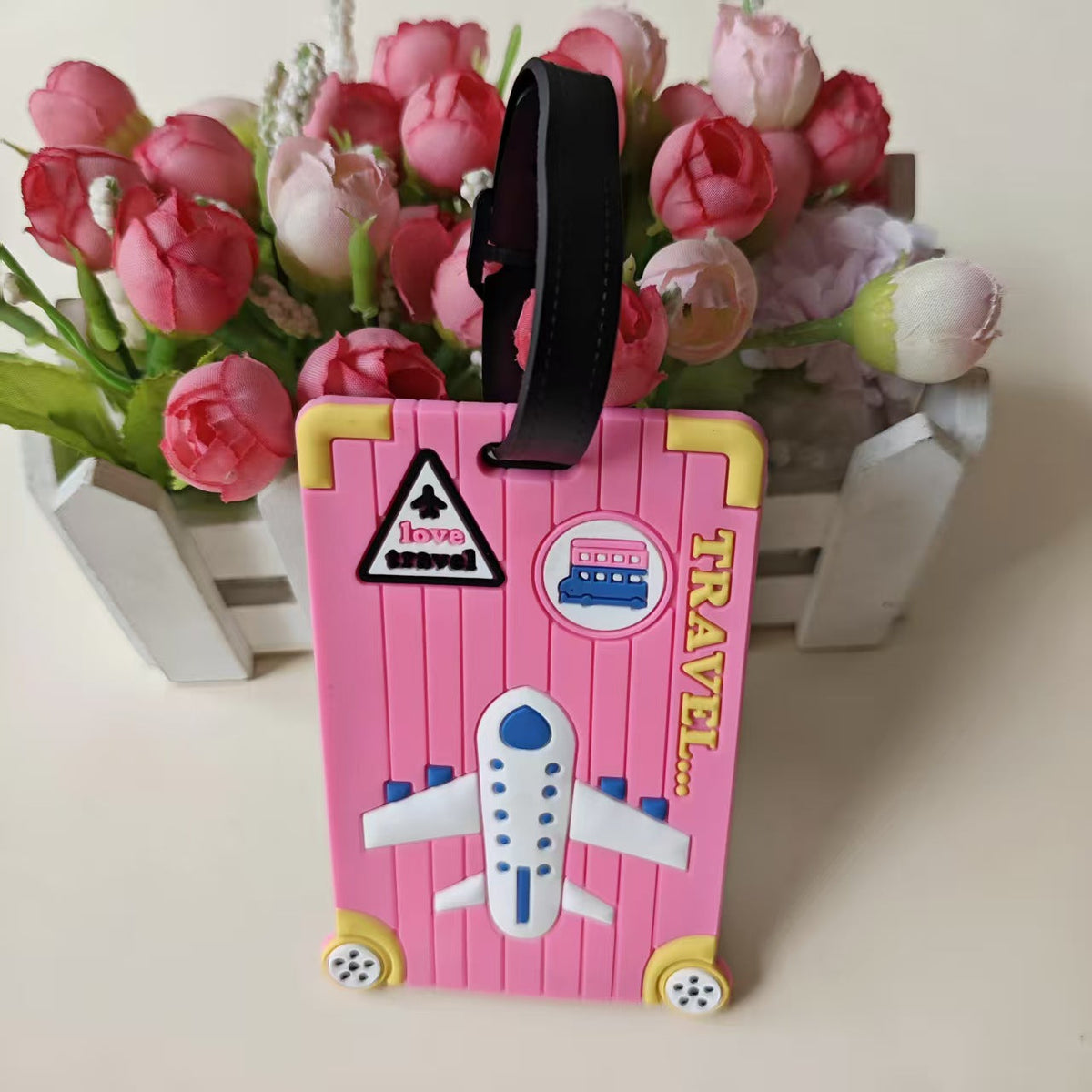 Unisex Travel-Themed Luggage Identifier LoungeYard — product view 1