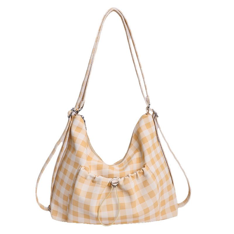 Gingham Print Slouchy Shoulder Bag — product view 6