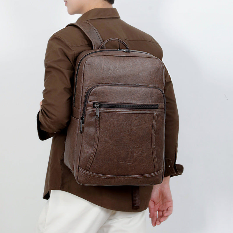 Elegant Backpack Made of Faux Leather with Multiple Compartments LoungeYard — product view 4