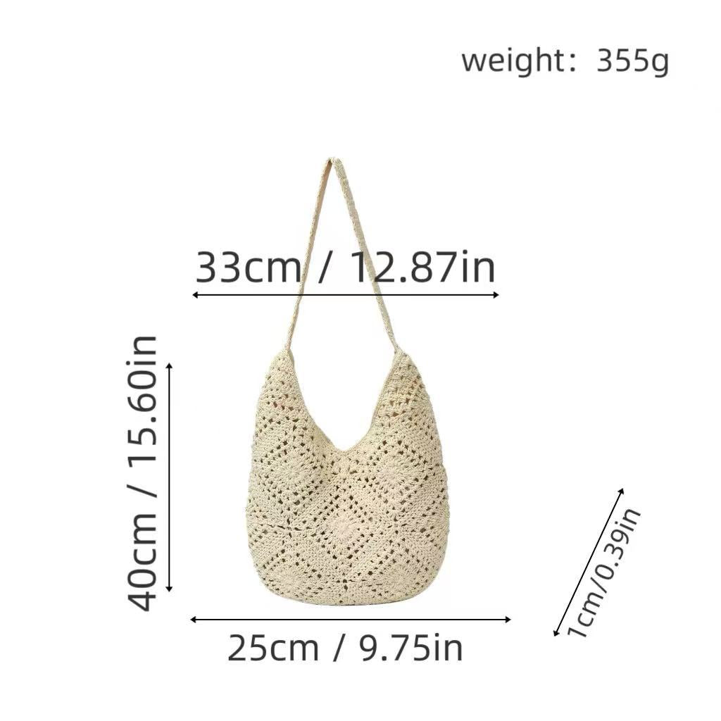 Shoulder bag with unique crochet pattern LoungeYard — product view 5