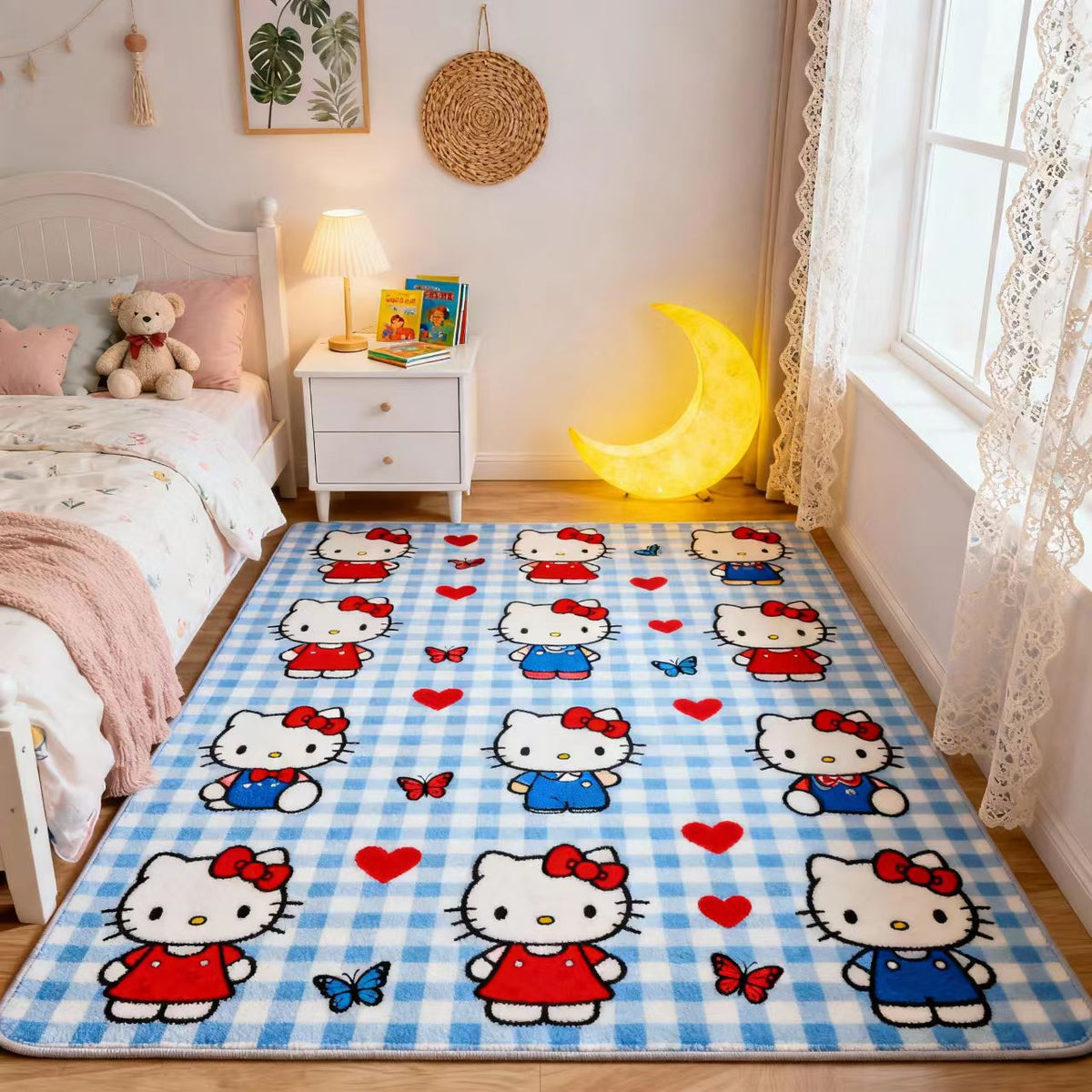Hello Kitty-Themed Plush Floor Mat Bowlift — product view 4