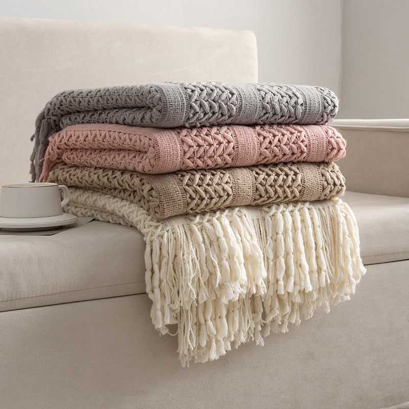 Textured Knit Throw Blanket — product view 1
