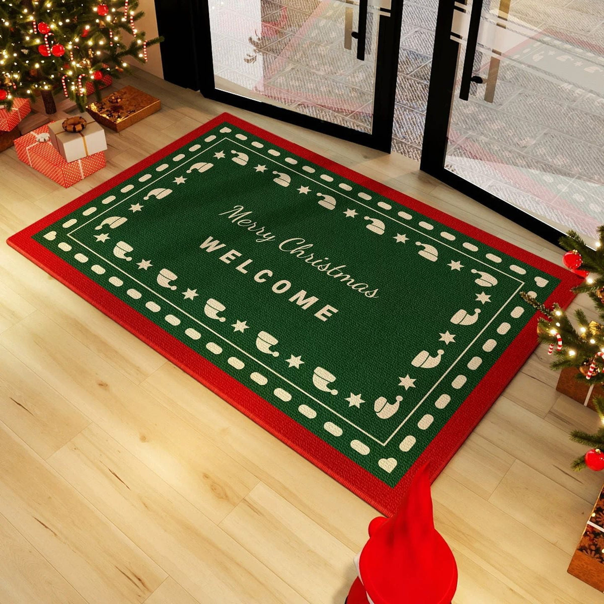 Festive Christmas-Themed Indoor Doormat Bowlift — product view 3