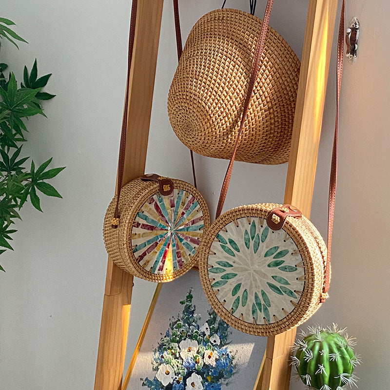 Ladies Round Basket Bag LoungeYard — product view 2