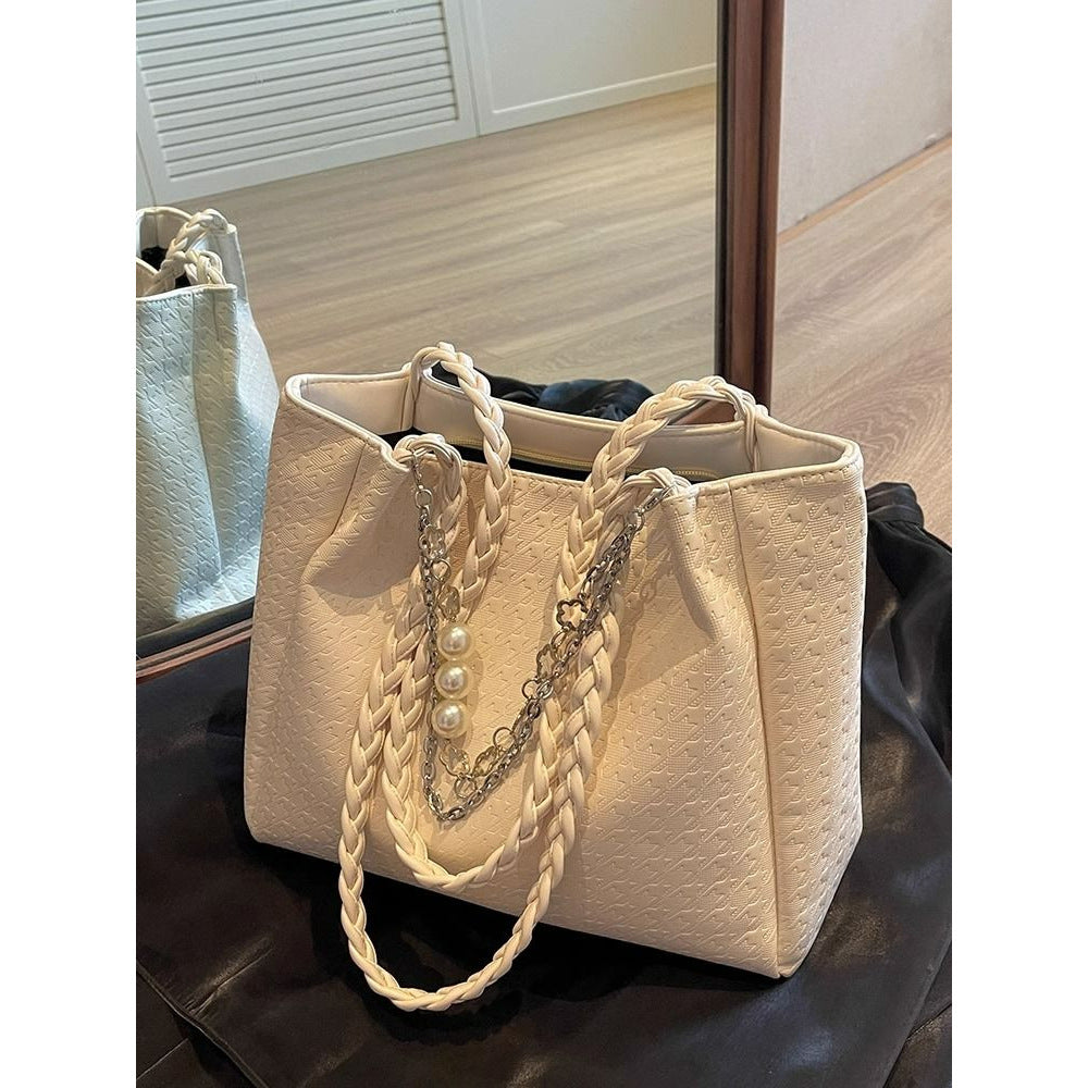 Chic Braided Handle Tote LoungeYard — product view 1