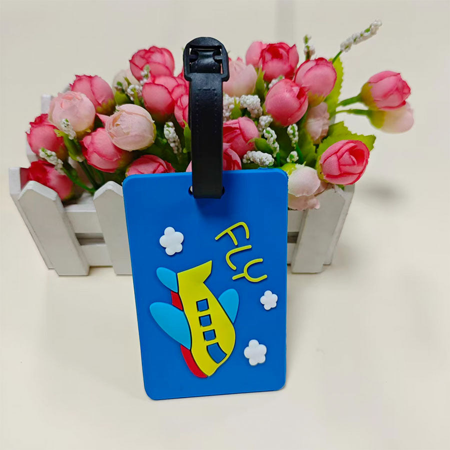 Unisex Travel-Themed Silicone Luggage Tag LoungeYard — product view 6