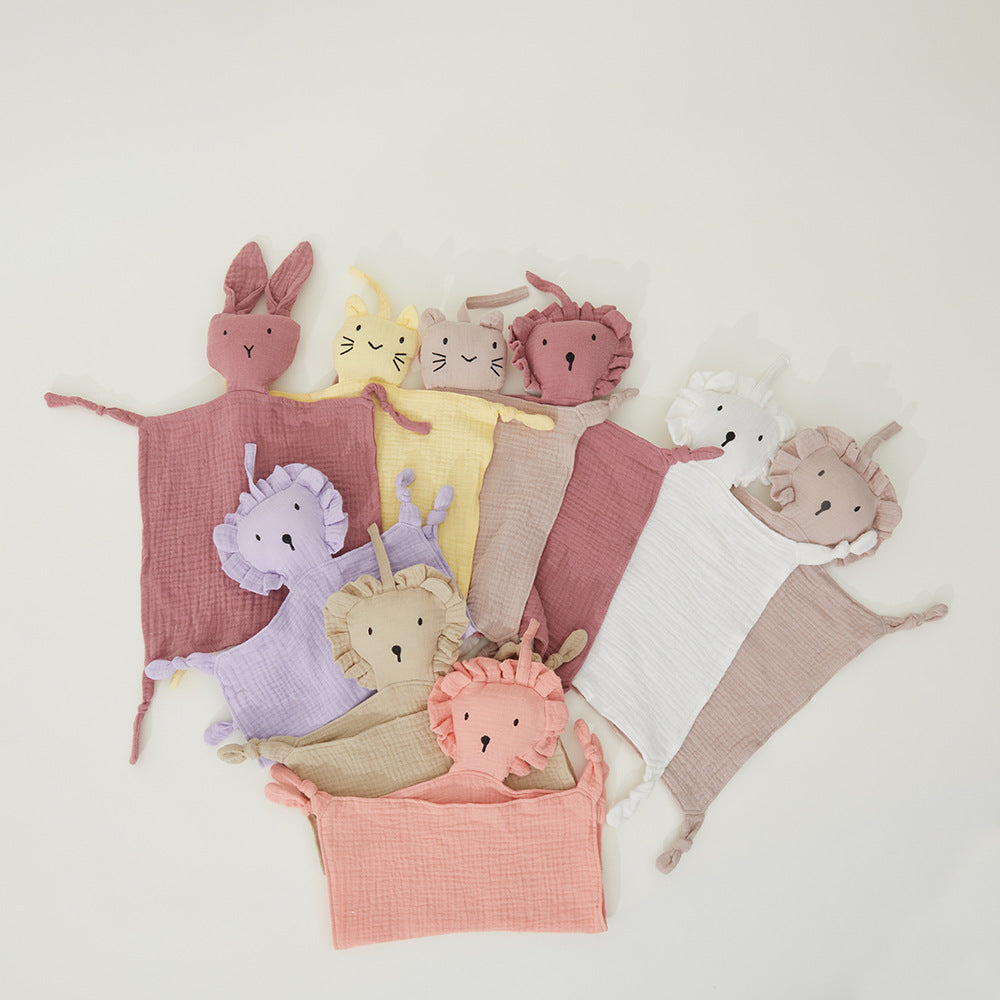Soft Cotton Bunny Lovey Blanket LoungeYard — product view 1