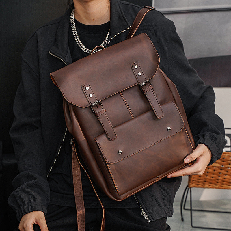 Elegant Backpack Made of Durable Faux Leather LoungeYard — product view 2