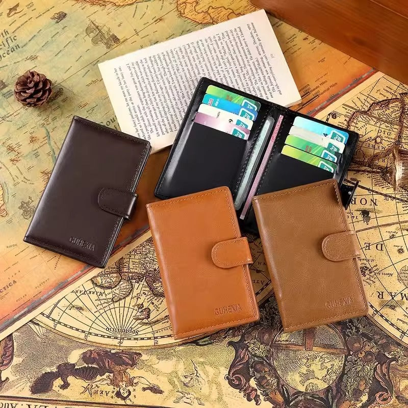 RFID-Blocking Leather Card Holder LoungeYard — product view 1