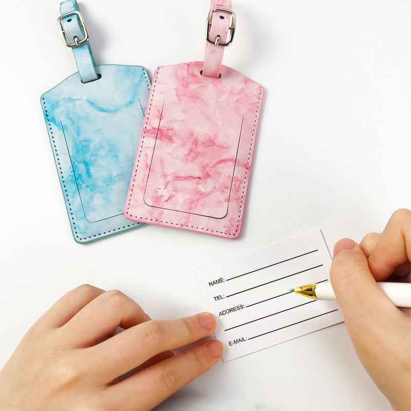 Marble Pattern Luggage Tag LoungeYard — product view 3