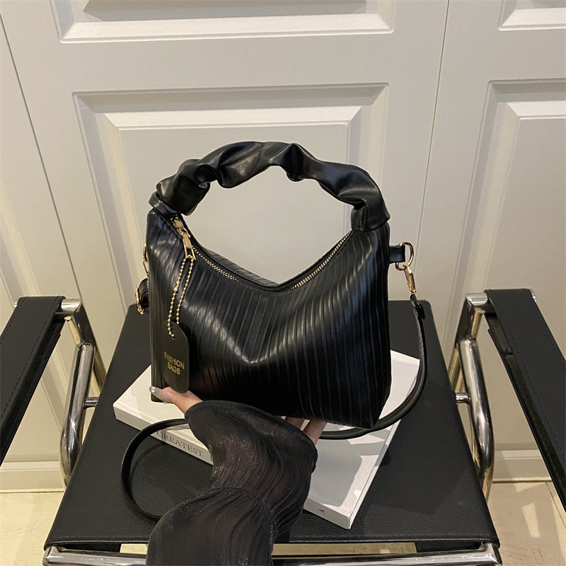 Ribbed Texture Shoulder Bag LoungeYard — product view 7