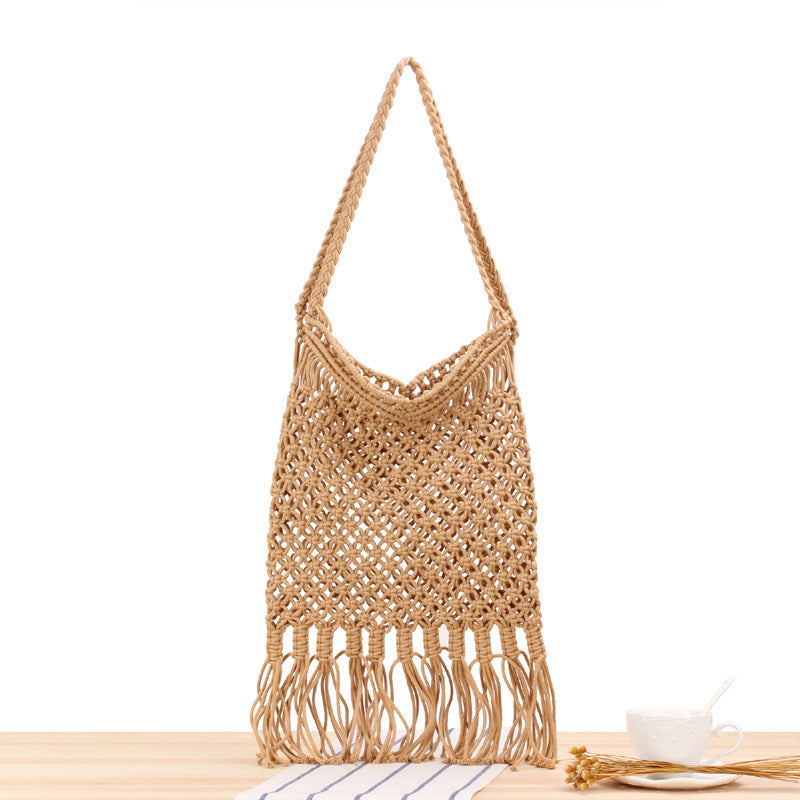 Versatile Macrame Tote Bag LoungeYard — product view 7
