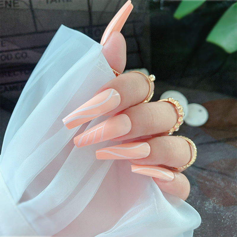 Stylish Long Press-On Nail Art — product view 4