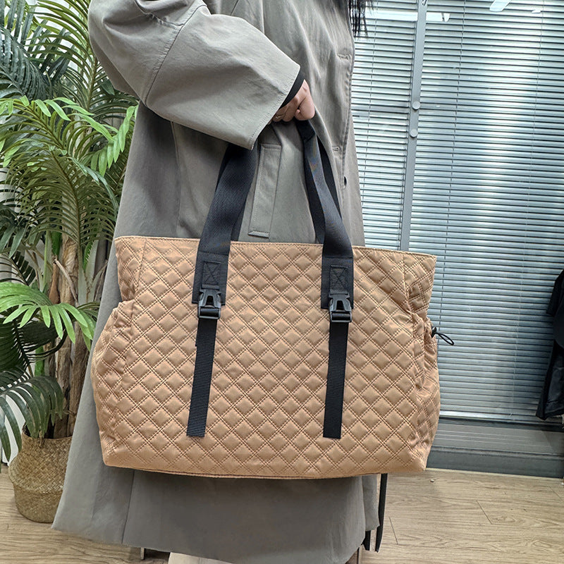 Quilted Multi-Compartment Tote Bag LoungeYard — product view 1