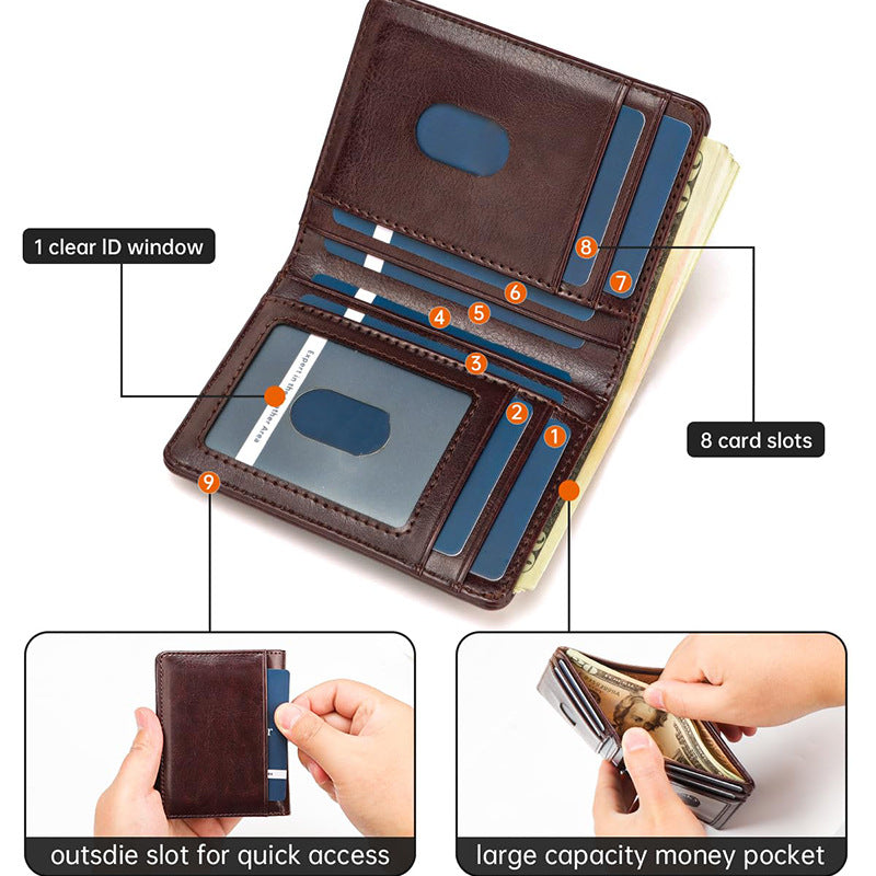 Compact Leather Card Holder LoungeYard — product view 3