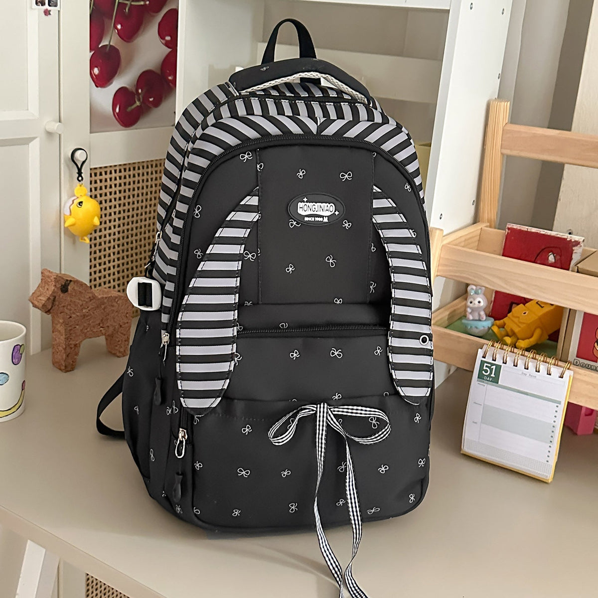 Fun Bunny-Ear Design Backpack LoungeYard — product view 6