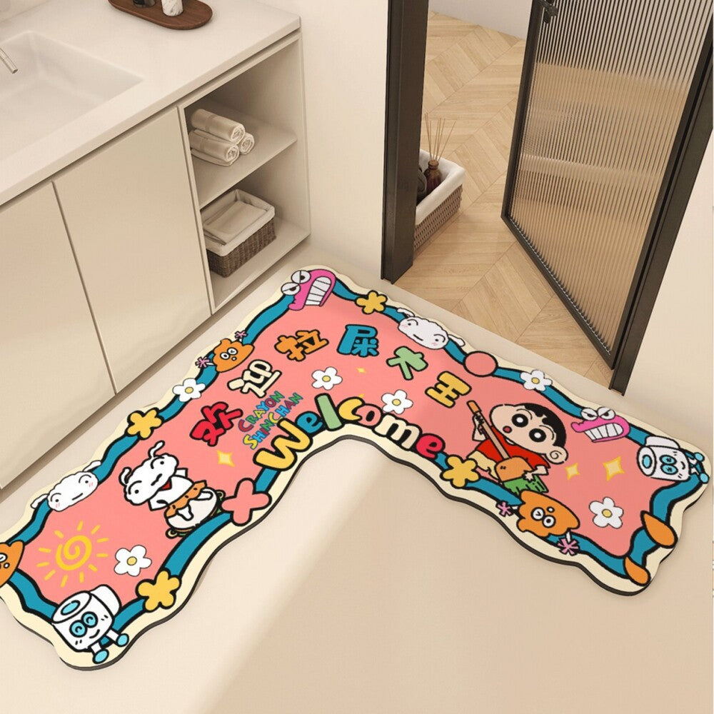 Cartoon Character Welcome Bath Mat Decor — product view 2