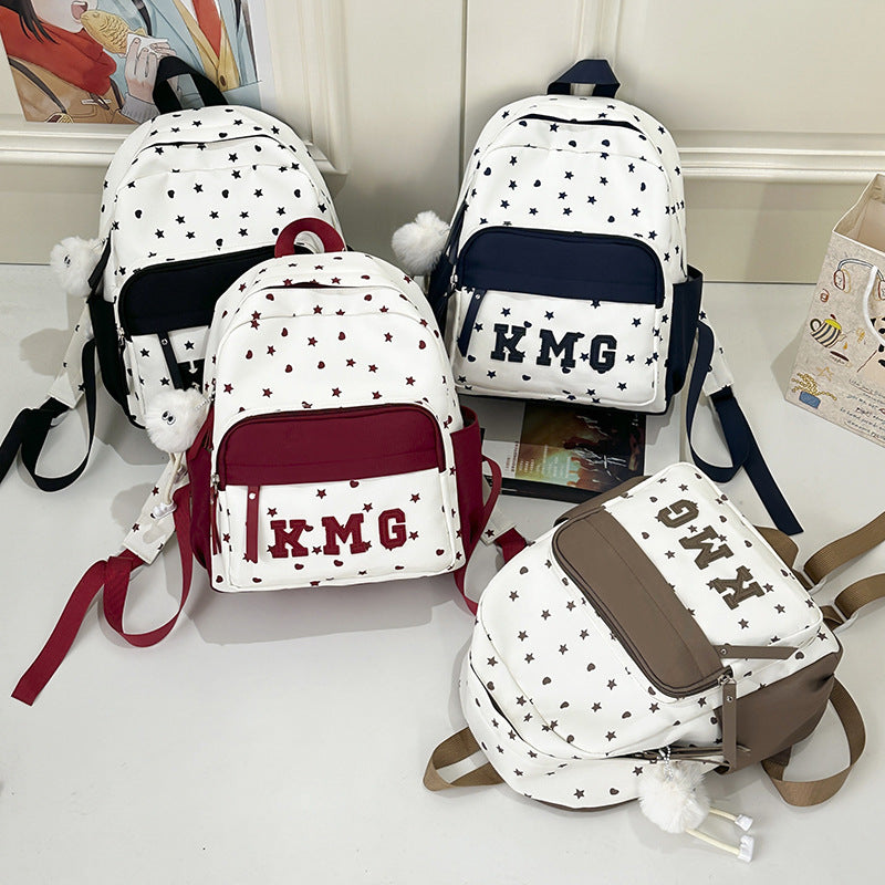 Casual Star-Patterned Backpack LoungeYard 1791204760 — product view 4