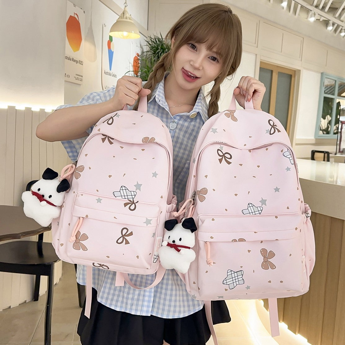 Fun-Themed Cartoon Print Backpack LoungeYard — product view 1