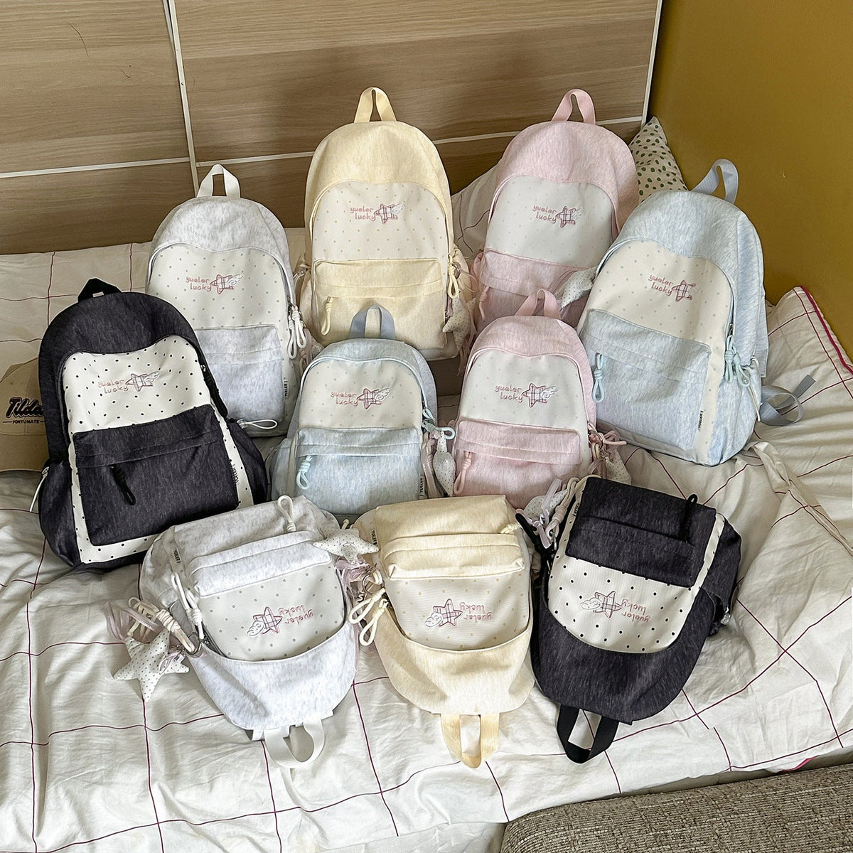 Adorable Star-Embellished School Backpack LoungeYard — product view 4