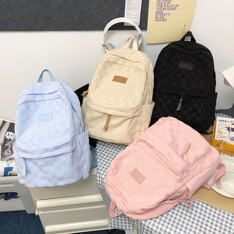 Classic Checked Patterned Backpack LoungeYard — product view 4