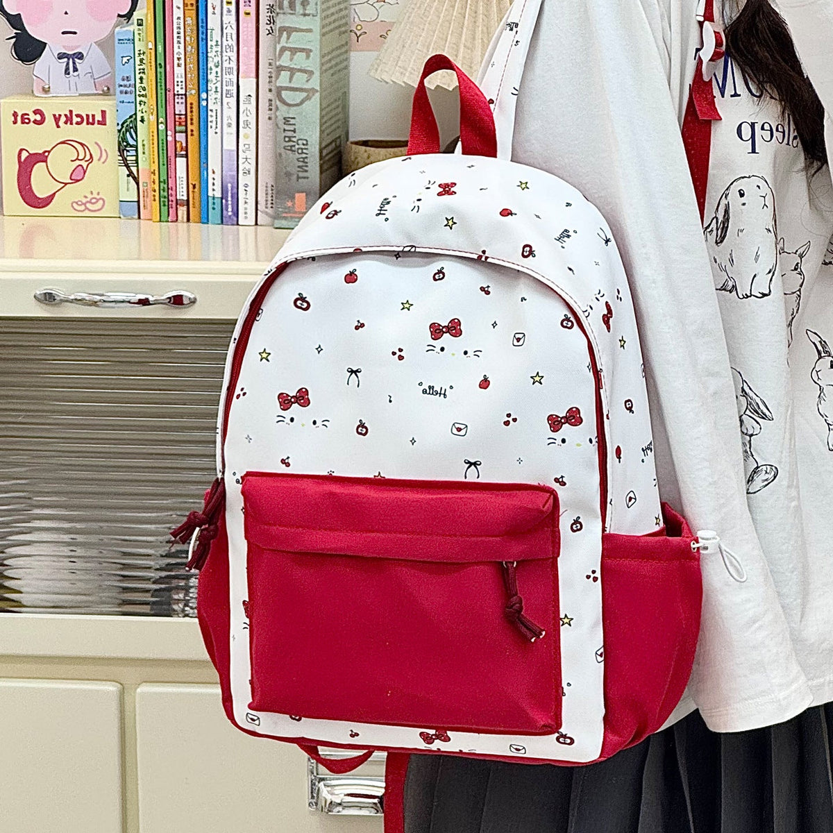 Cute Cartoon-Printed Backpack — product view 6
