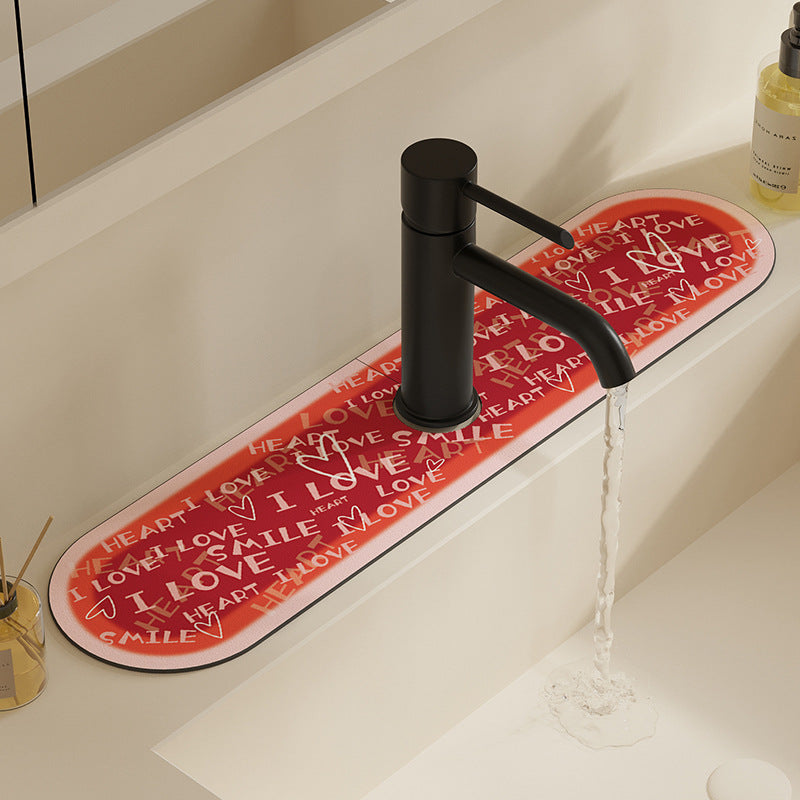 Non-Slip Decorative Vanity Sink Runner Mat — product view 4