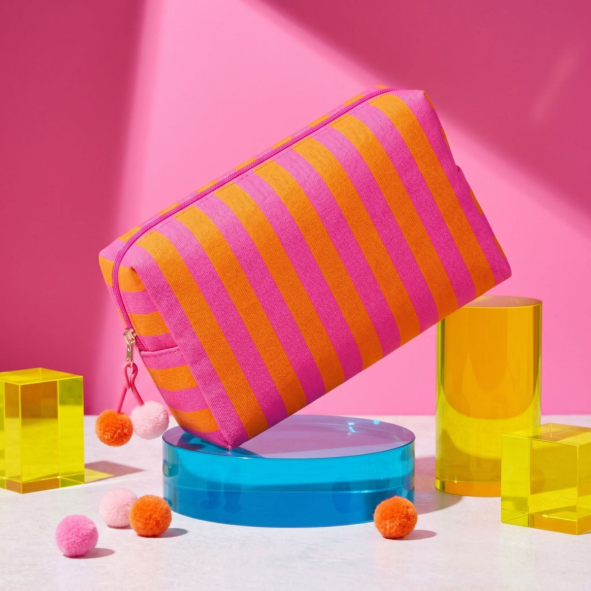 Cosmetic bag with colorful stripes LoungeYard — product view 1