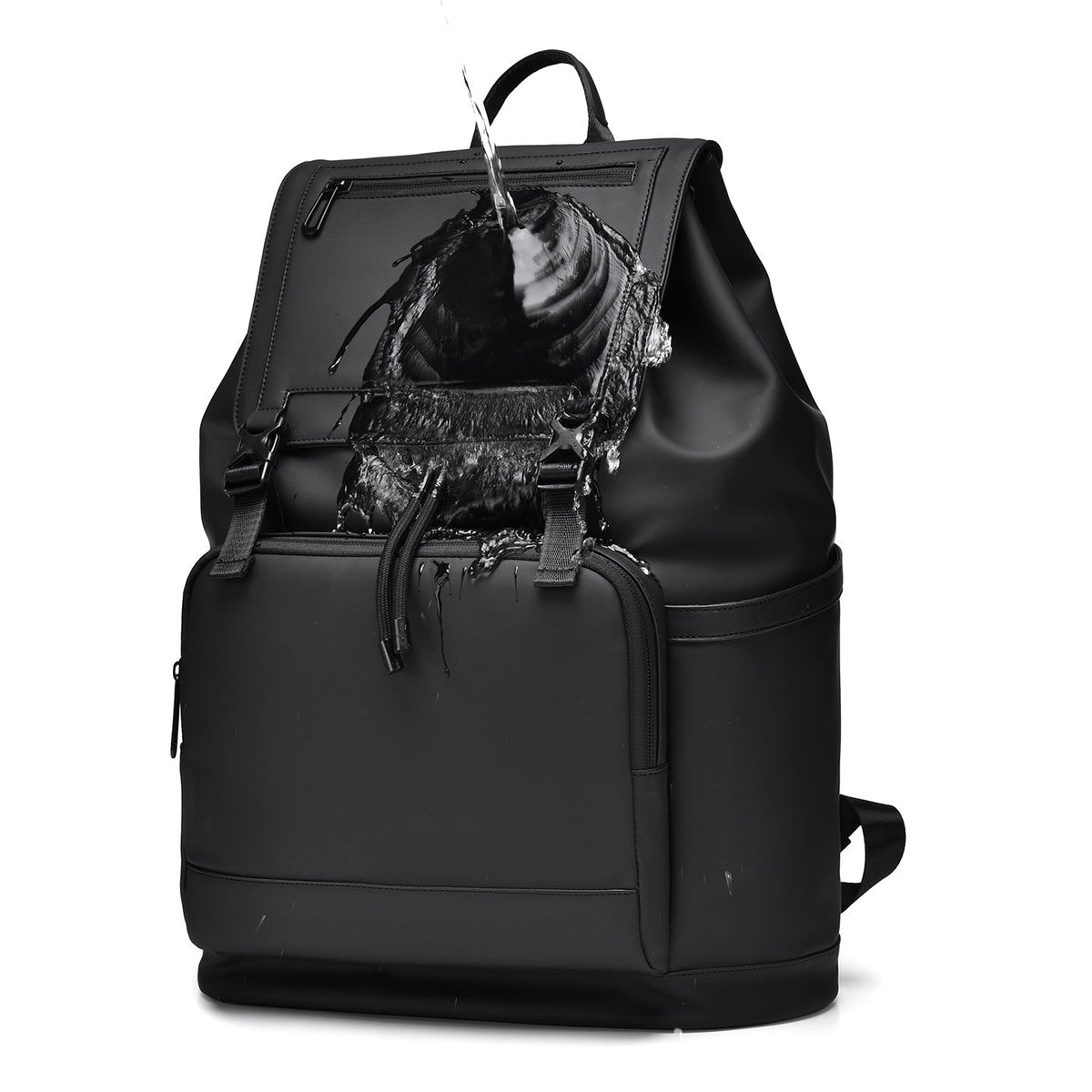 Stylish Urban Roll-Top Backpack LoungeYard — product view 1