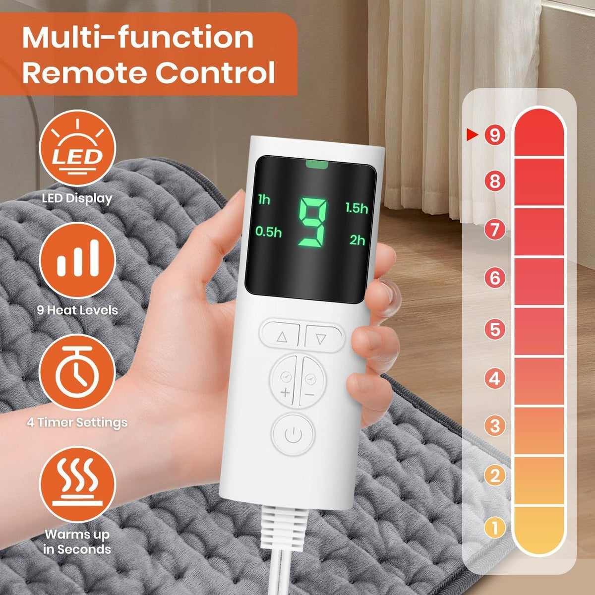 Electric Heated Massage Blanket LoungeYard — product view 2