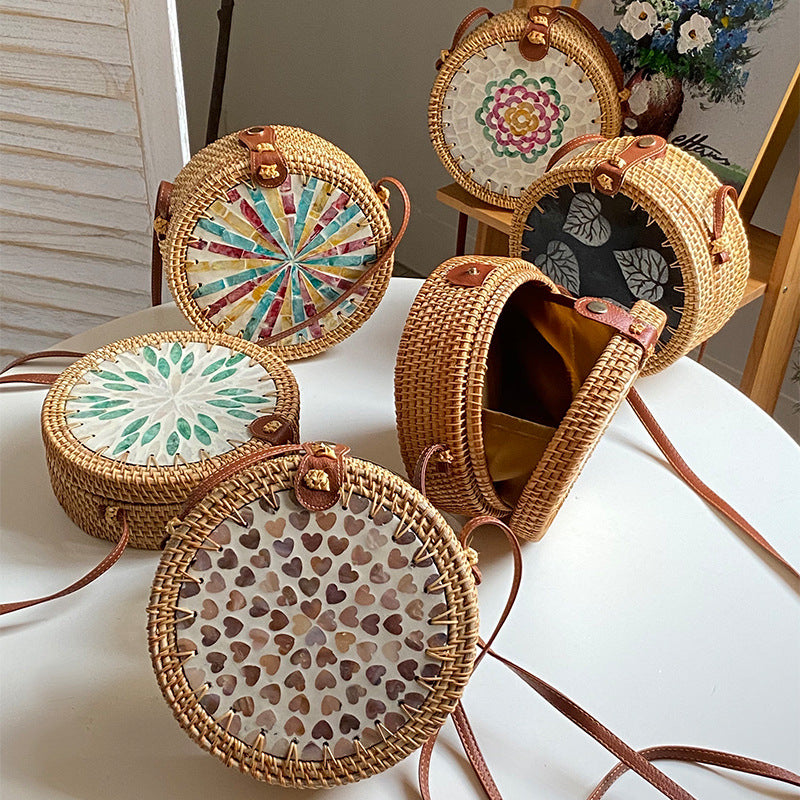 Ladies Round Basket Bag LoungeYard — product view 1