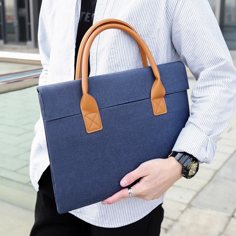 Modern Structured Laptop Tote Bag LoungeYard — product view 2