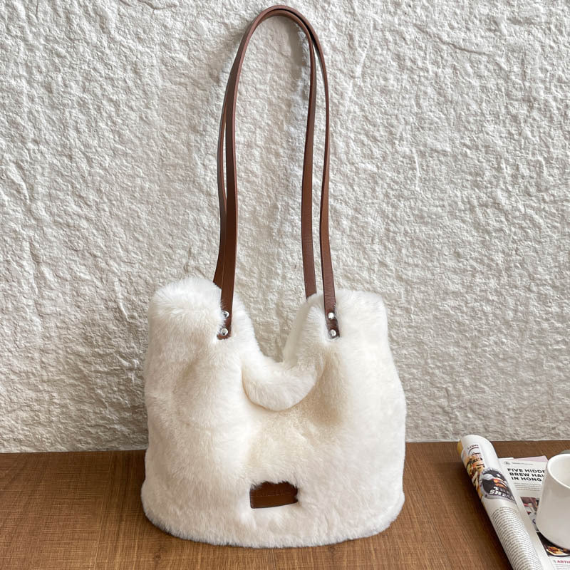 Plush Faux Fur Shoulder Bag — product view 4
