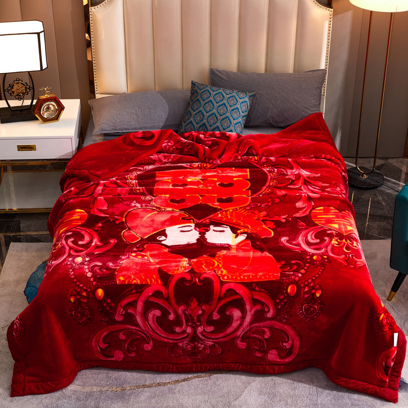 Decorative Fleece Throw Blanket LoungeYard — product view 5