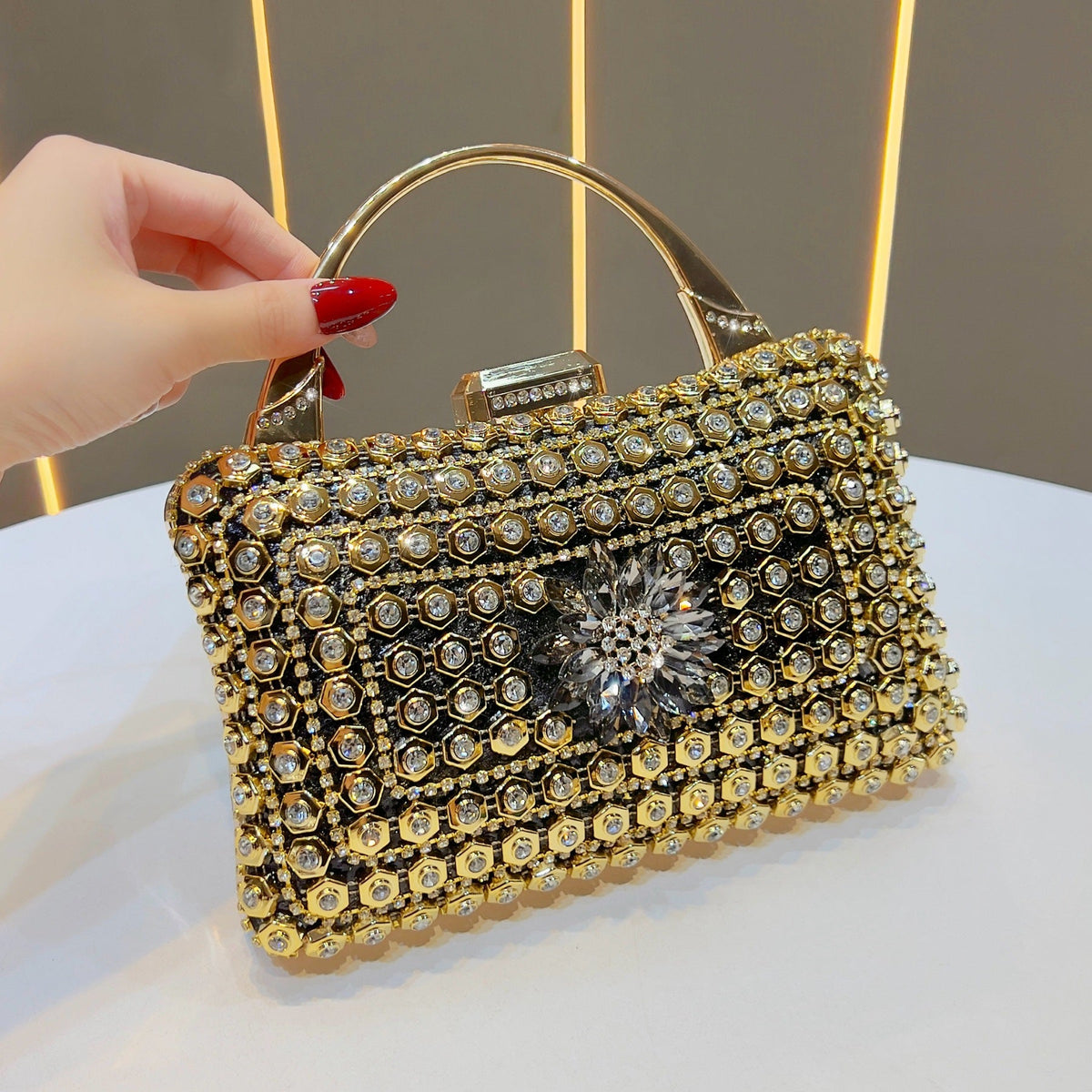 Gem-Accented Evening Handbag — product view 1