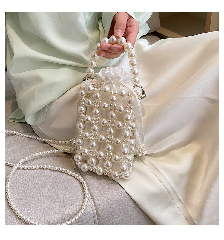 Elegant Pearl-Embellished Evening Handbag — product view 1