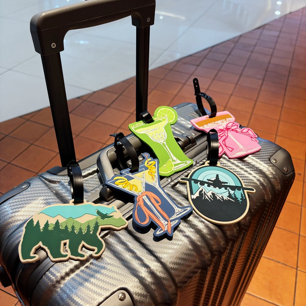 Mountain Adventure-Themed Luggage Tag LoungeYard — product view 2
