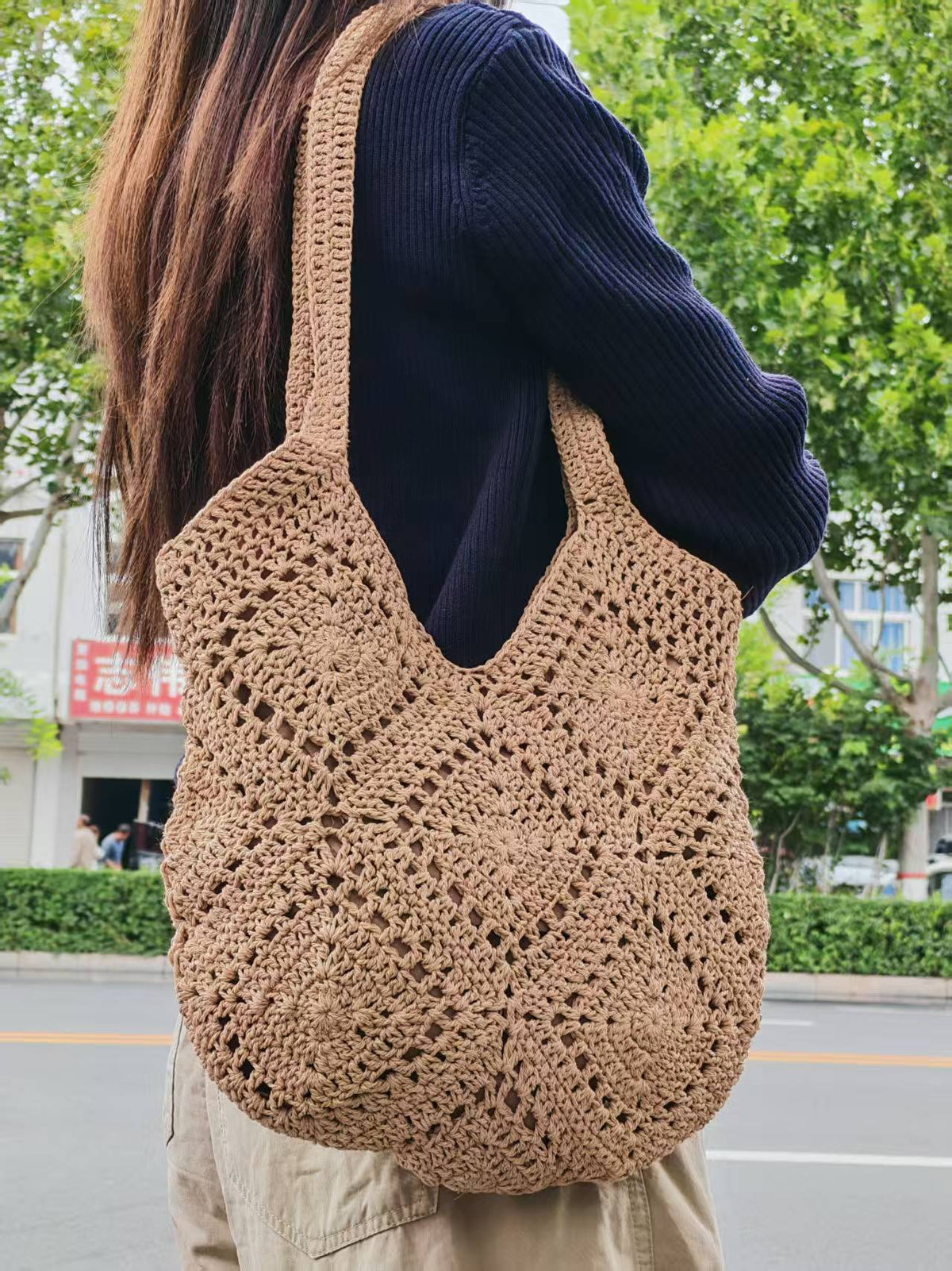 Hand-knotted everyday birth bag LoungeYard — product view 5