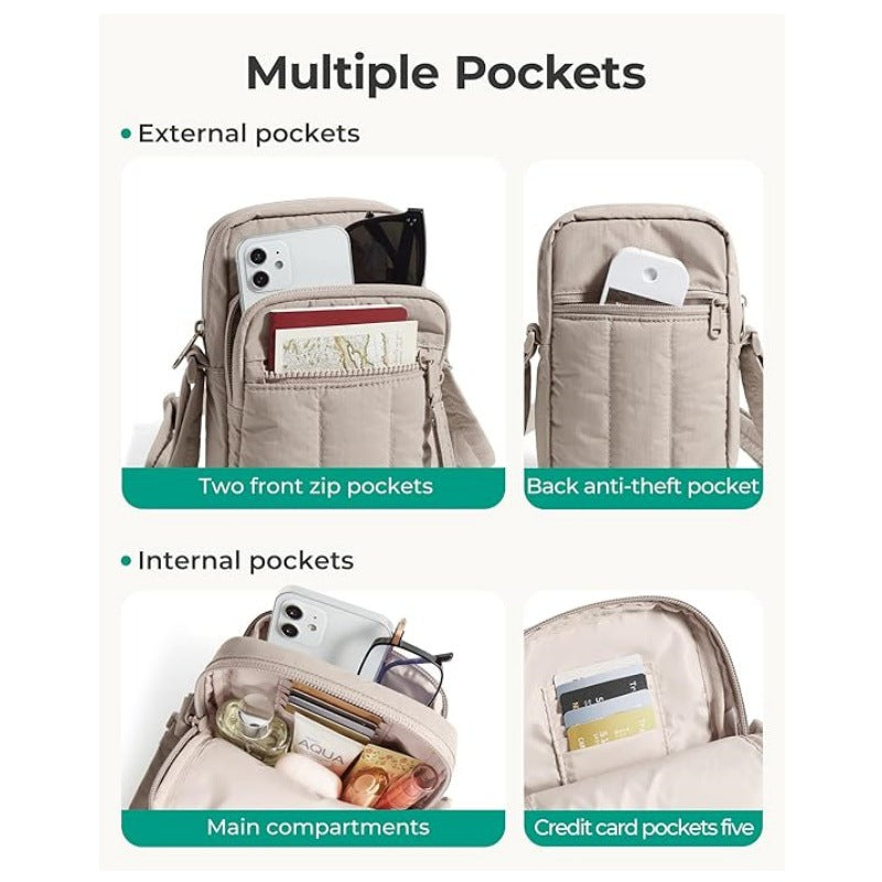 Fashionable shoulder bag with practical compartments LoungeYard — product view 4