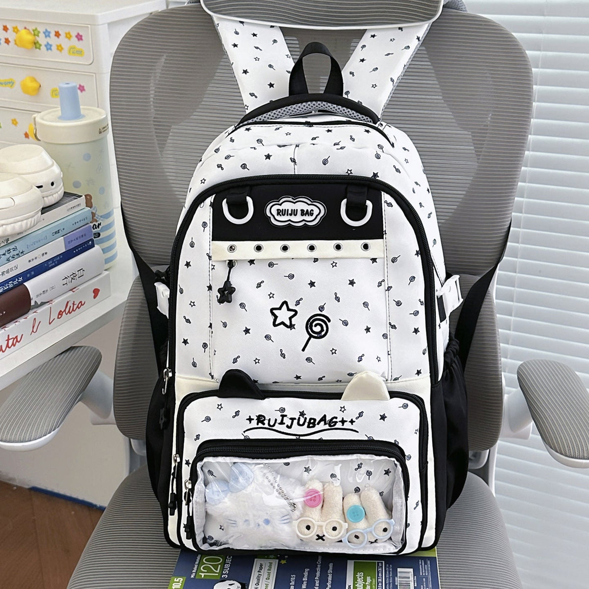 Decorative Plush Cartoon-Themed Backpack LoungeYard — product view 7
