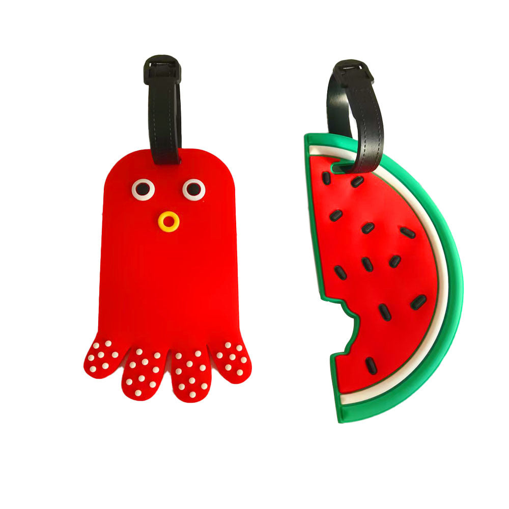 Unisex luggage tag in fruity lemon design LoungeYard — product view 2