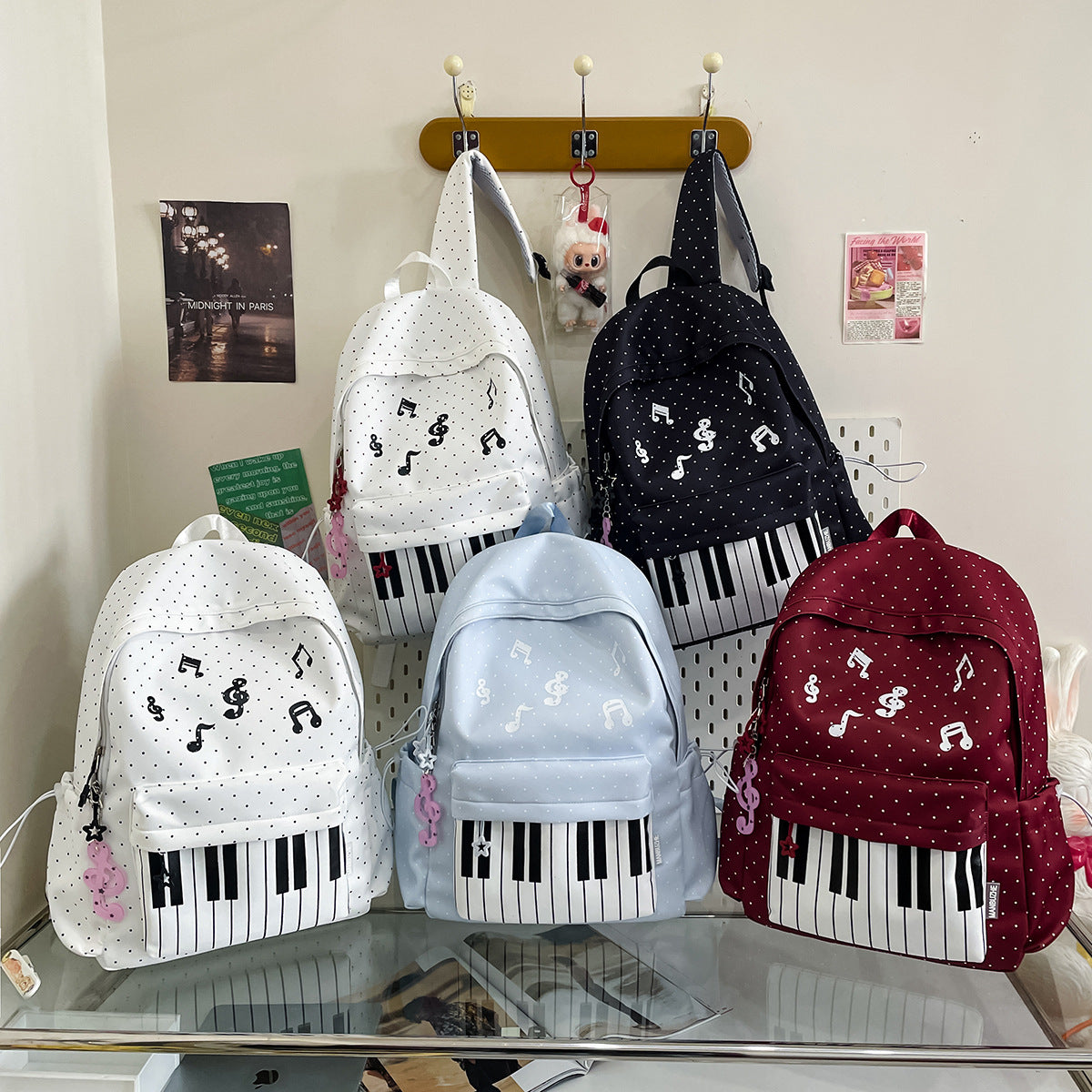 Musical-Themed Casual Backpack LoungeYard — product view 4