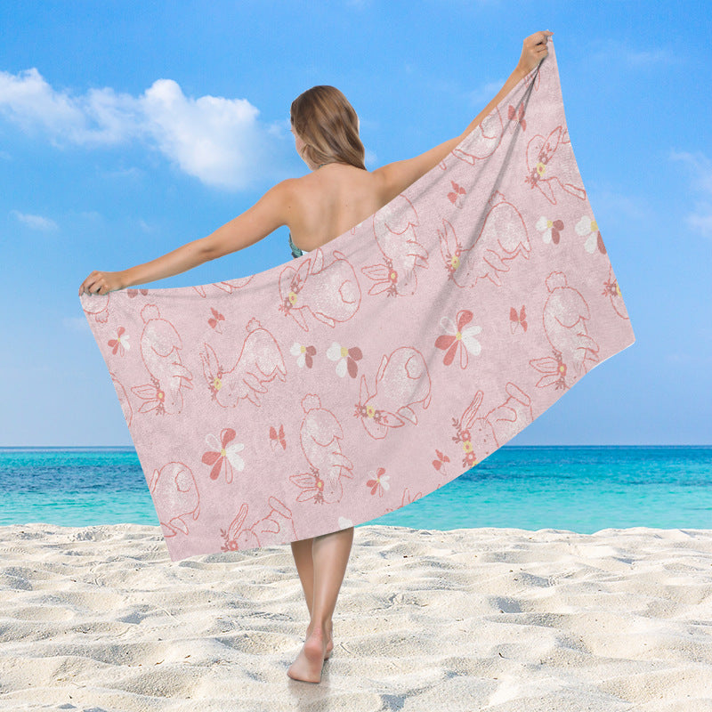 Beach towel with exotic shell motif LoungeYard — product view 5