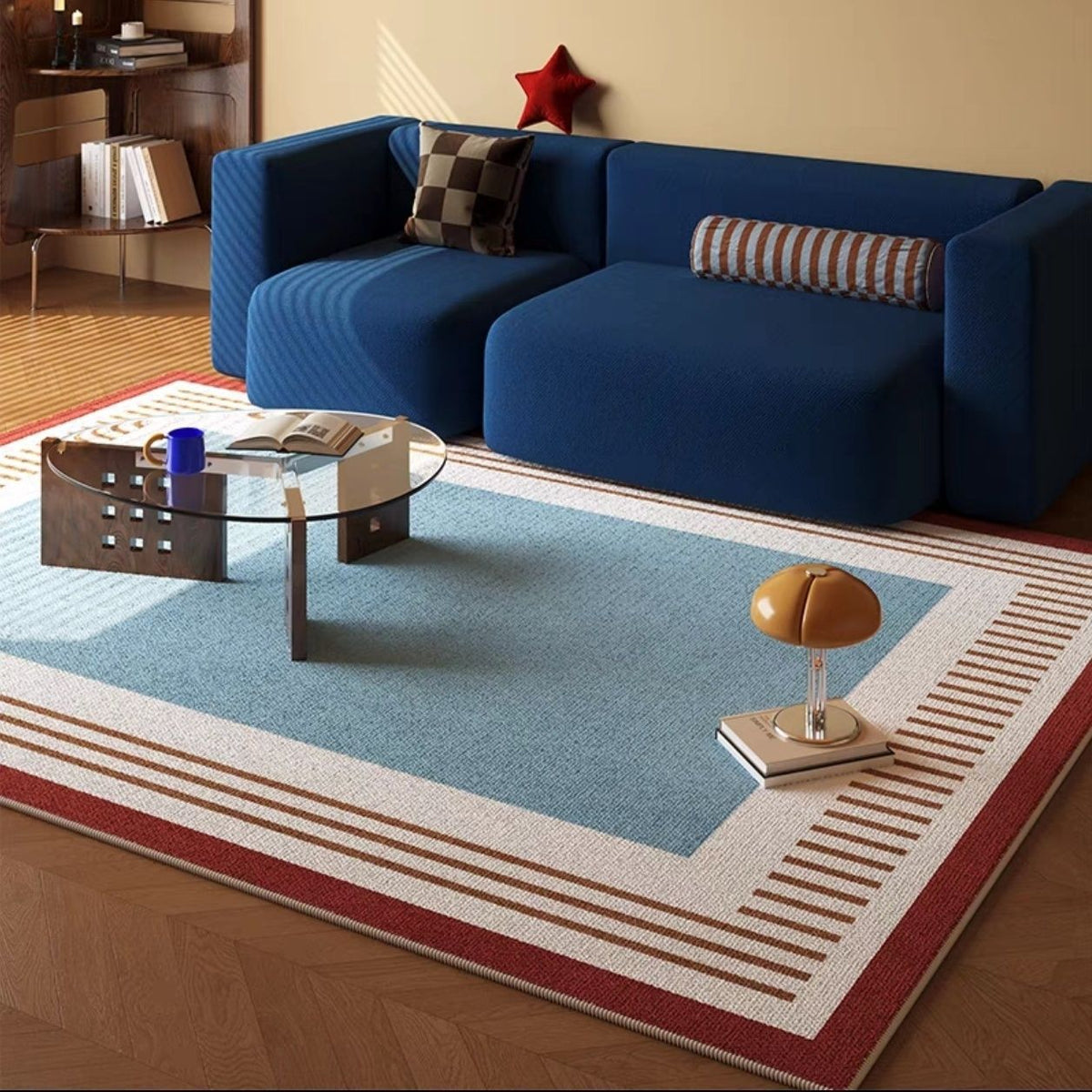 Checkered Pattern Area Rug Bowlift — product view 6