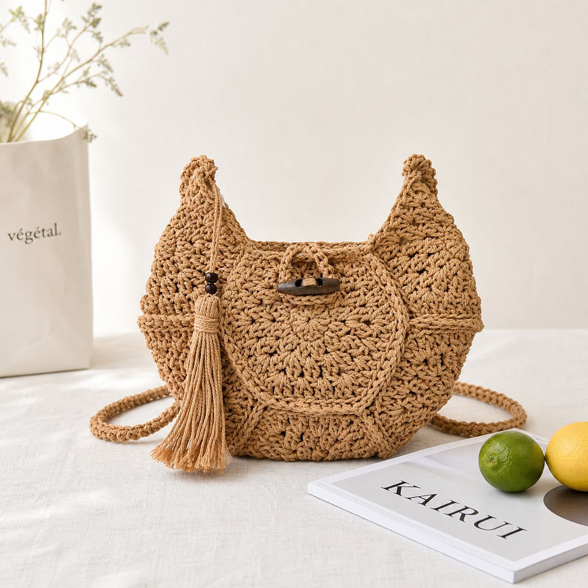 Hand-knotted shoulder bag LoungeYard — product view 2
