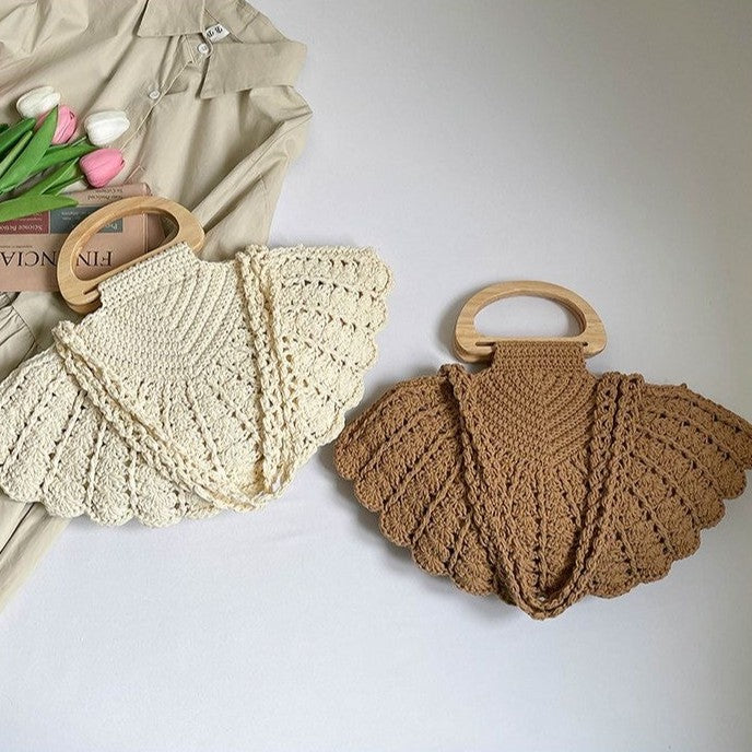 Handbag with wooden handles LoungeYard — product view 2