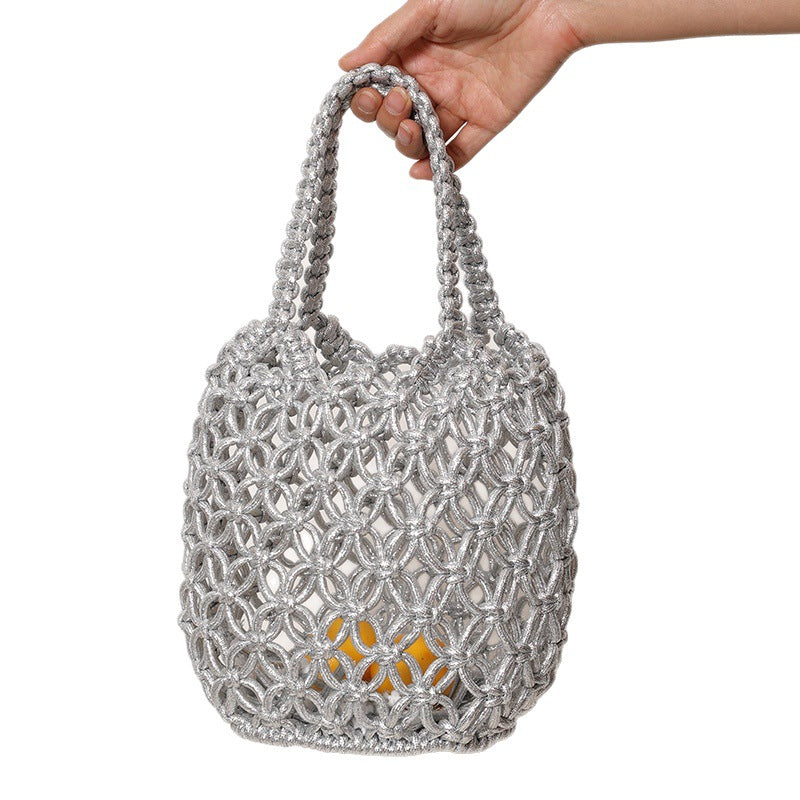 Trendy Shopper Bag with Unique Mesh Design LoungeYard — product view 5